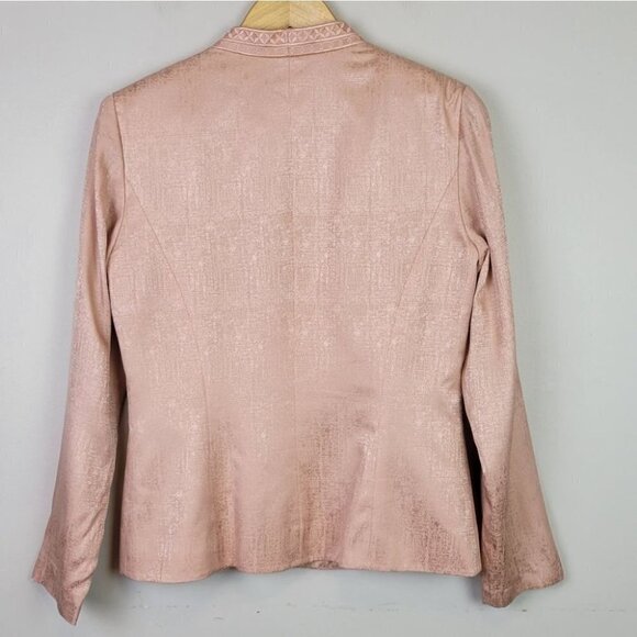 Adrianna Papell Silk Blazer Jacket Embroidered 6 - Picture 6 of 11